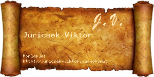 Juricsek Viktor névjegykártya